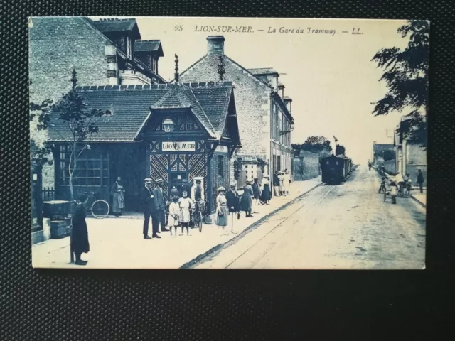 CPA 14 LION-SUR-MER - La Gare du Tramway