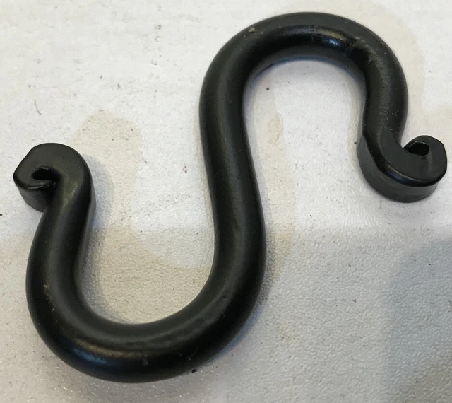Hand Forged Black 21/2" Wrought Iron S Hook Blacksmith Antique Style Home Garden 2