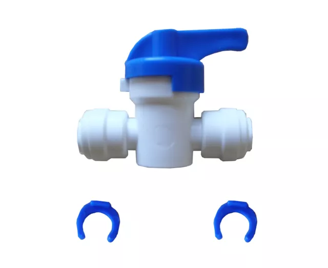 1/4" x 1/4" Tube Ball Valve Quick Connect Fitting for  RO Water System