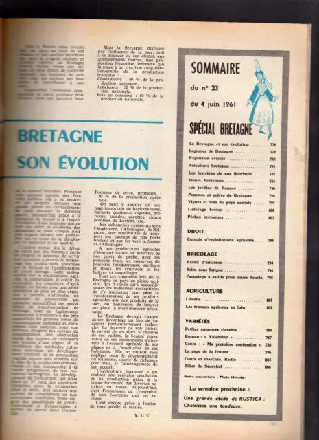 RUSTICA N°23 1961 spécial Bretagne Rennes aviculture élevage pêche 2