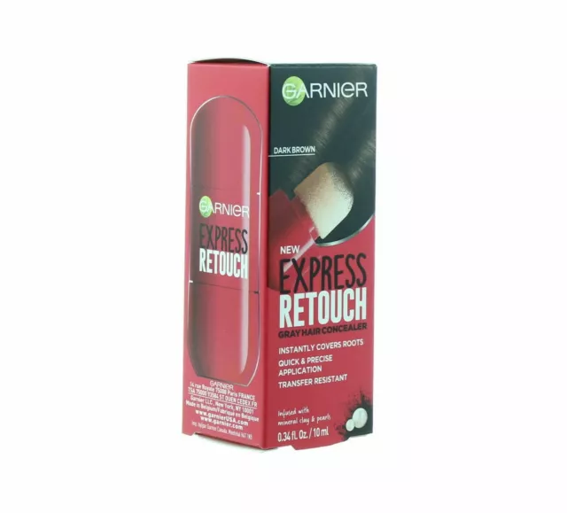 Garnier Hair Color Express Retouch Gray Hair Concealer, Dark Brown Root Touch Up