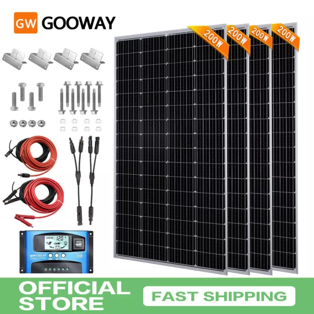 100W 120W 170W 200W 300W Solar Panel Kit 12V Mono RV Campervan Caravans boat van