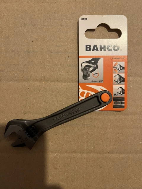 Bahco 8069 Chiave tenditrice regolabile 4" 100 mm finitura fosfato nero