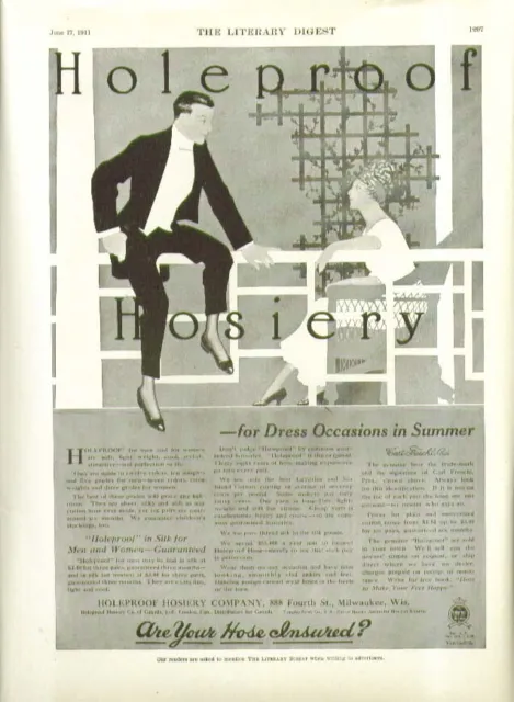 For dress occasions in summer Holeproof Hosiery ad 1911