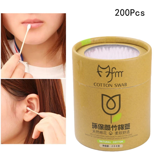 200 Pcs Makeup Cotton Swab Disposable Cotton Swab Double Head 6