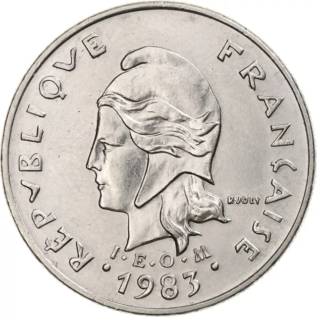 [#224426] French Polynesia, 10 Francs, 1983, Paris, Nickel, AU, KM:8
