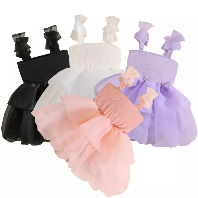 Baby Flower Girls Dress Party Wedding Princess Baptism Formal Tutu Gown