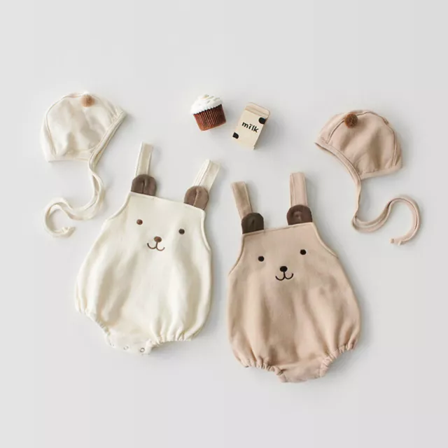 Cotton Baby Clothes - Teddy Bear Romper Set - Cute Newborn Infant Outfit