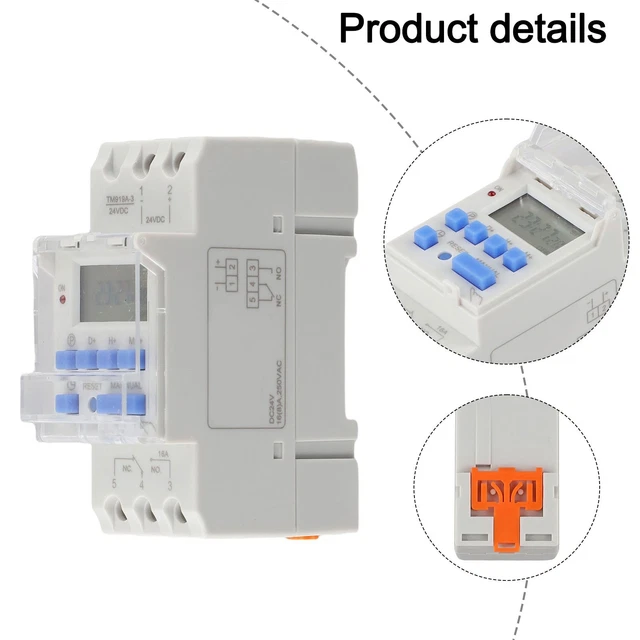 24V DIGITAL TIMER Switch For TM919A with 16 Programmable On Off ...