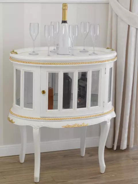 Drinks Cabinet Coloniale Oval Showcase Bar Bottle Holder Decape Baroque Style...