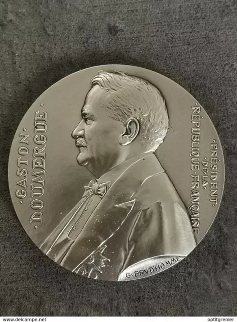 Medaille Gaston Doumergue / 68 Mm 191 G / Presidents De La Republique Francaise