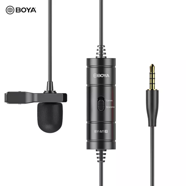 BOYA BY-M1S Professional  Lavalier Microphone 3.5mm Omnidirectional Clip on