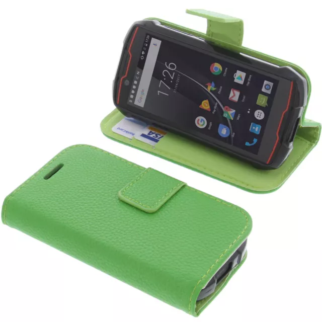 Sac pour Cubot KingKong Mini 2 Style Livre Housse Étui Téléphone Portable Vert