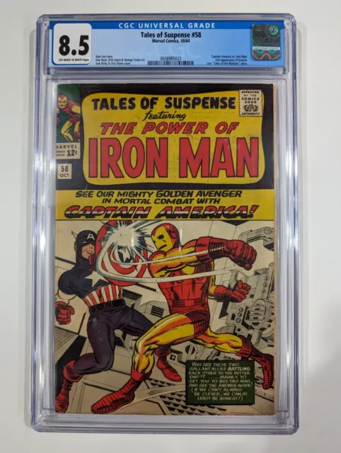 Tales of Suspense #58 CGC 8.5 VF+ 🔥 2nd App of Kraven 🔥 Marvel Comics 1964