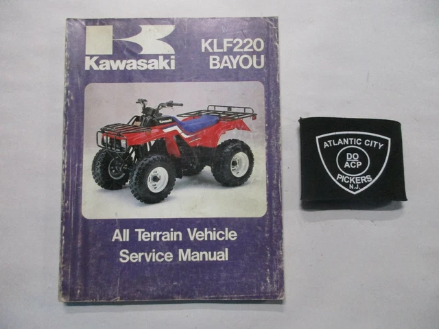 1988 Kawasaki Klf220 Bayou All Terrain Vehicle Service Manual 99924-1096-01