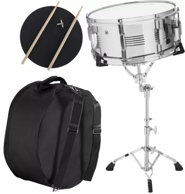 Schlagzeug Starter Set Drum Percussion Kit 14" Snare Stativ Gigbag Tasche Sticks