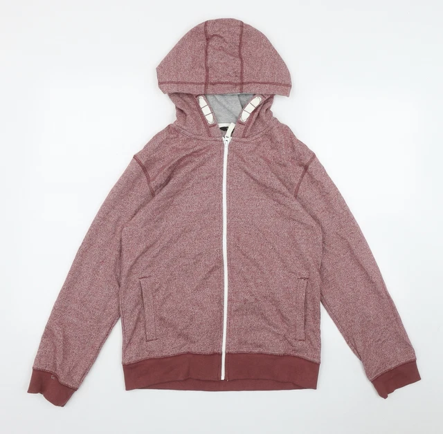 Felpa con cappuccio George Boys rosso cotone cerniera taglia 12-13 anni cerniera
