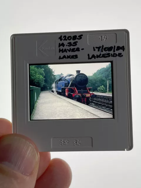 ORIGINAL 35mm BR Loco 42085 Lakeside & Haverthwaite Railway 1984 with copyright
