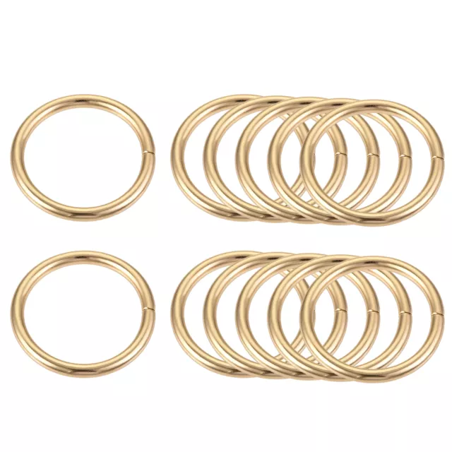 Metal O Anillos, 12uds 25mm ID 3mm Grosor Sin-Soldar O-Anillo Hebilla, Dorado