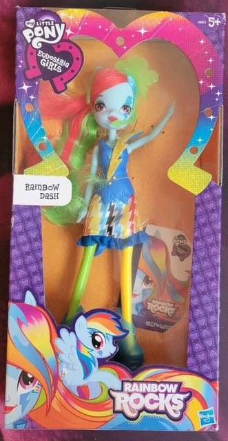 RARE MY LITTLE Pony Equestria RAINBOW DASH Rainbow Rocks doll 2014 ...