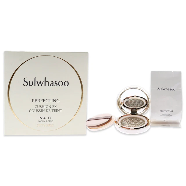 Perfecting Cushion Ex SPF 50 17 Ivory Beige by Sulwhasoo 2 x 0.5 oz Foundation