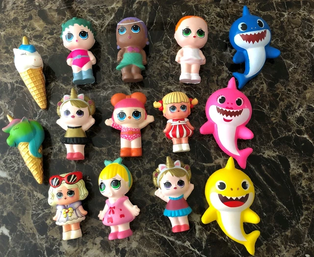 SQUISHY LOL DOLLS Sharks Unicorn Jumbo x5 Slow Rising New 14.98