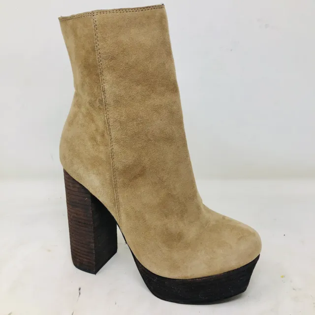 Free People Jeffrey Campbell Suede Platform Ankle Boots Size 7.5