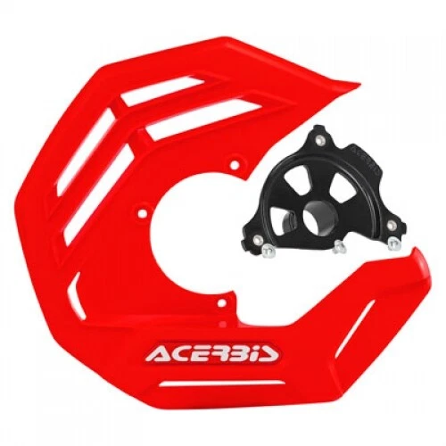 Acerbis X-Future Front Disc Cover with Mounting Kit Red with Black Mount