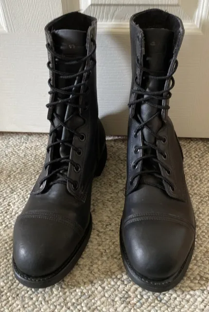 Biltrite ANSI Black Leather Steel Toe Men’s 9 R Combat Boots Laced Z41.1-1983/75