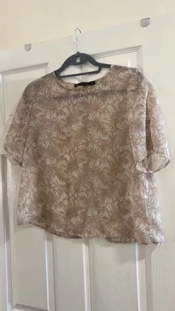 Womens Zara Basic Chiffon Blouse / Top - Small