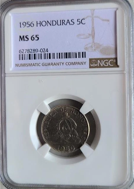 Honduras 5 Centavos 1956 NGC MS 65