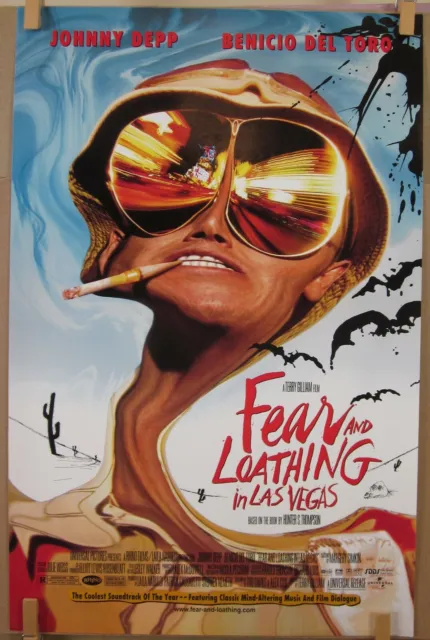 Hunter S Thompson "Fear And Loathing In Las Vegas" PROMO SOUNDTRACK POSTER ©1998