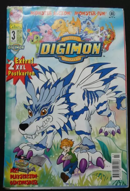 Digital DIGIMON Monsters Comic Heft Nr 3 Nov 00 ohne Extra XXL Postkarten