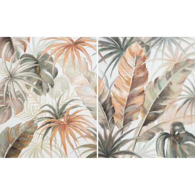 Cadre DKD Home Decor Tropical (80 x 3,7 x 100 cm) (2 Unités)
