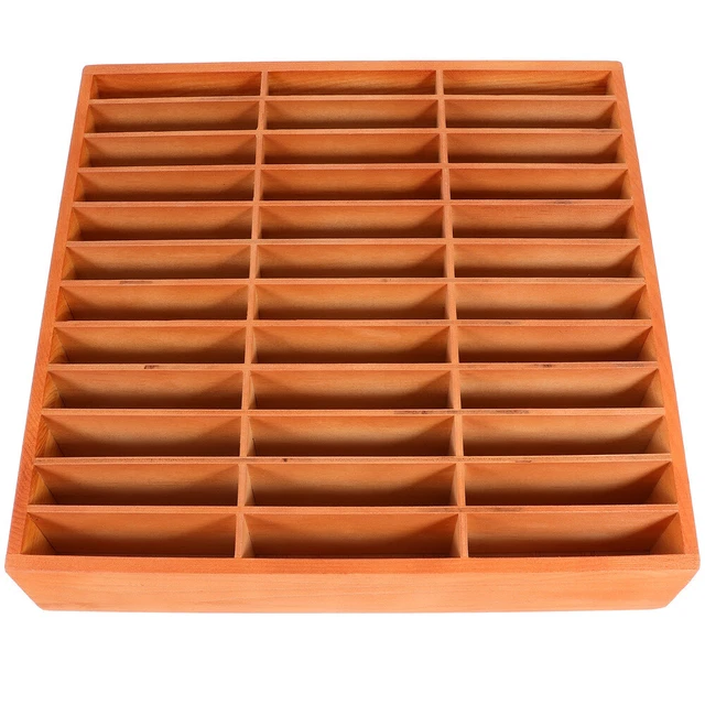 Boîte de rangement de bureau en bois multi-usage, 36 emplacements, vitrine de