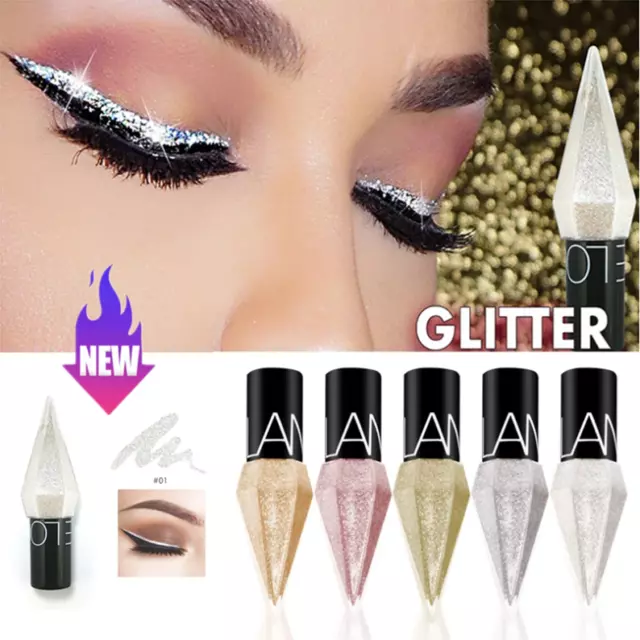 Glitter Eyeliner Liquid Schimmer Langhaltend Sparkly Lidstrich Makeup ！