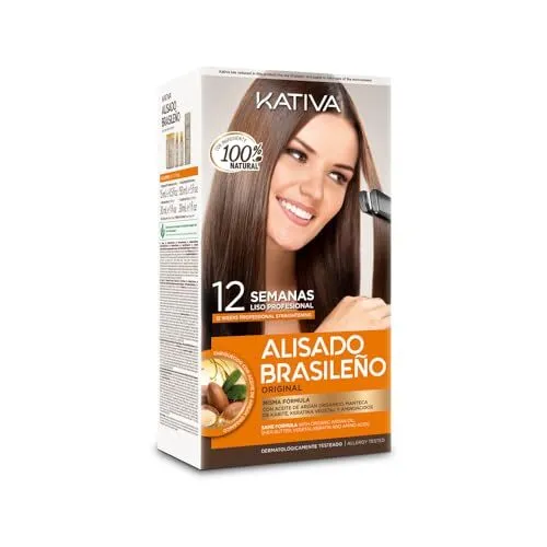 KATIVA Brazilian Straightening Kit, Professional Home Straightening Treatment,