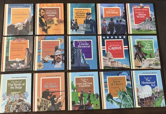 Lot of 15 Cornerstones of Freedom Books History Children's Press Home School