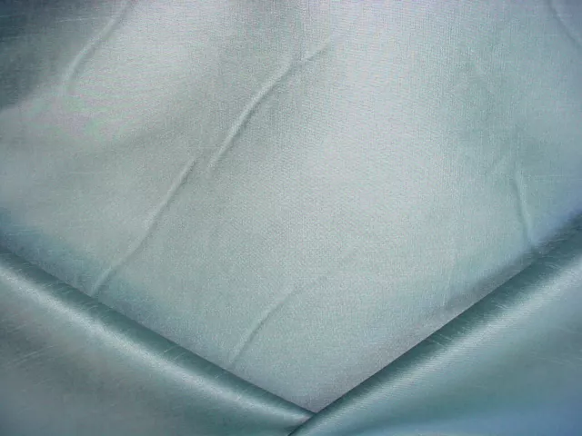 2-1/4Y Kravet Lee Jofa Solid Aquamarine Faux Silk Drapery Upholstery Fabric