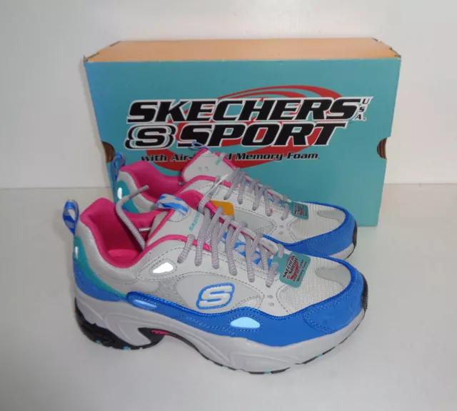 Skechers New GIrls Junior Lace Up Memory Foam Casual Trainers RRP £67 Size 2.5