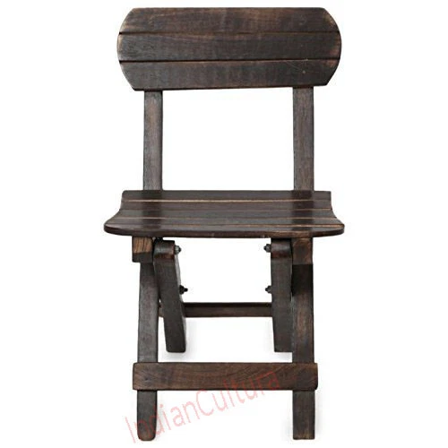 Handmade Solido Indiano Legno Sedia Pieghevole Mobili per Bambini Study Con Rest