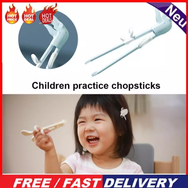 Cartoon Dinosaurs Learn Chopsticks Non-Slip Correct Usage for Children Beginners