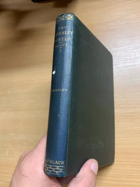 1886 Herr Walter Scott, Waverley " Fiction Antik Hardcover Buch (P3)