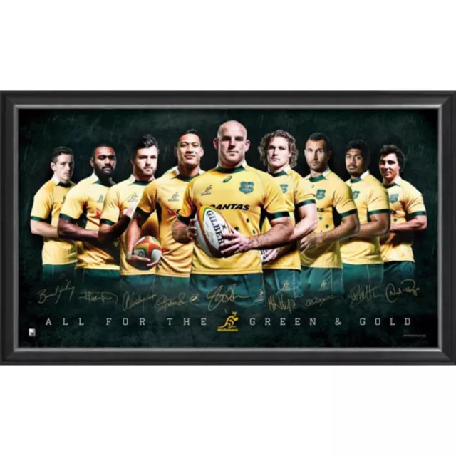 Wallabies 2015 World Cup Framed Rugby Union Sports Print Mccaw Cooper Pocock