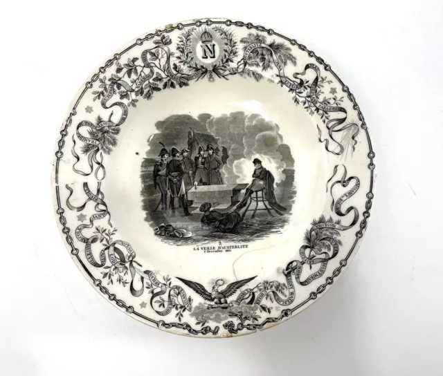 Ancienne Assiette Creuse Napoléon Austerlitz Boch