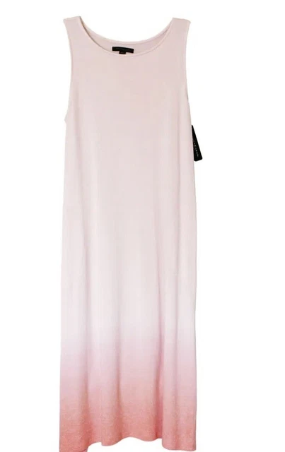Donna Karan Night Gown. Tank Dress Dipped Peach Color. 2 Side Hip Pockets