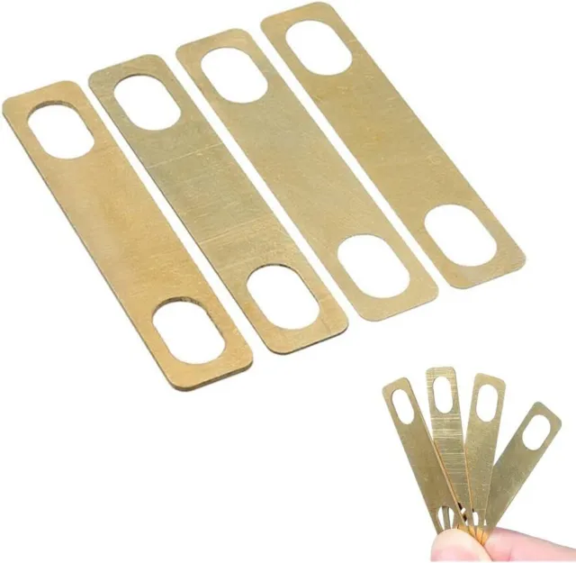 4Pcs Guitar Brass Neck Shims 0.2mm 0.5mm 1mm Thickness Brass Shims for Electric