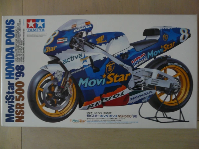 MAQUETTE MOTO TAMIYA 1:12 N°82 Nastro Azzuro Honda NSR500 + Decals