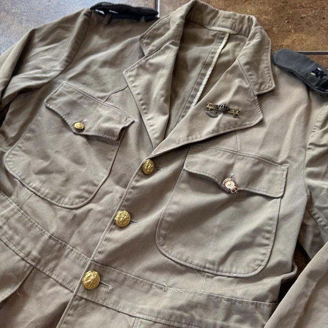 VTG WWII US Army Officer Dress Khaki Uniform Jacket uniform Civil ...