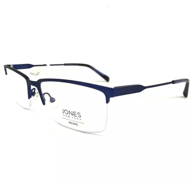 Jones New York Eyeglasses Frames J363 BLUE Square Half Rim Large 57-17-145